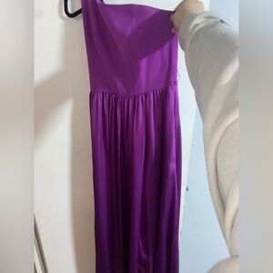 White by Vera Wang One Shoulder Purple Dress
